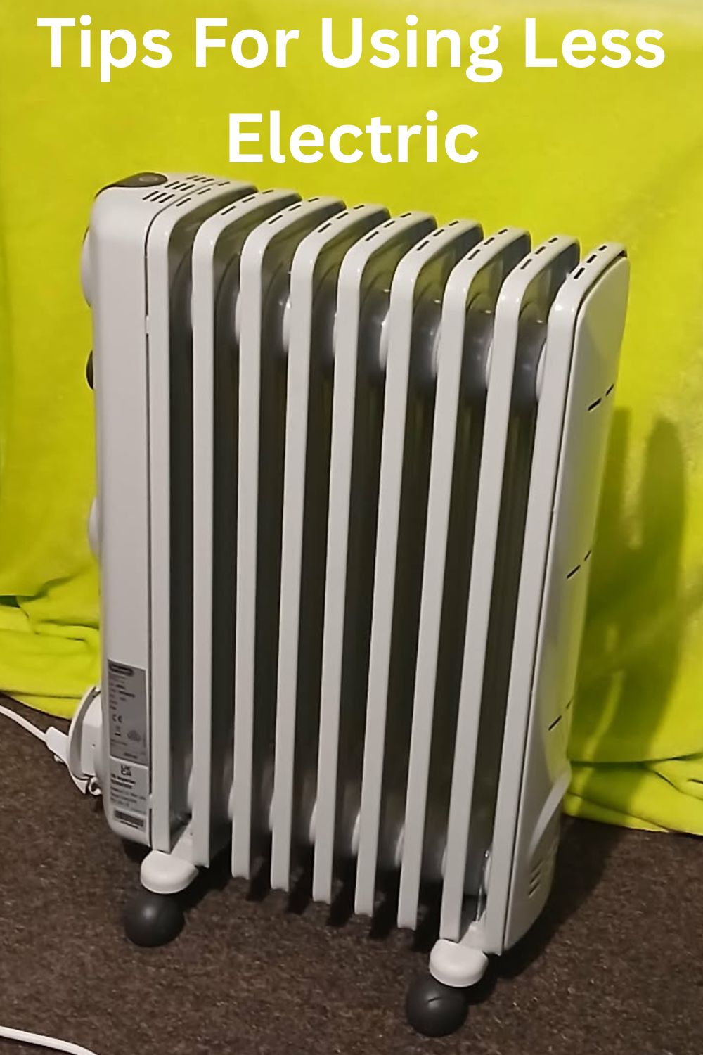 using less electricity