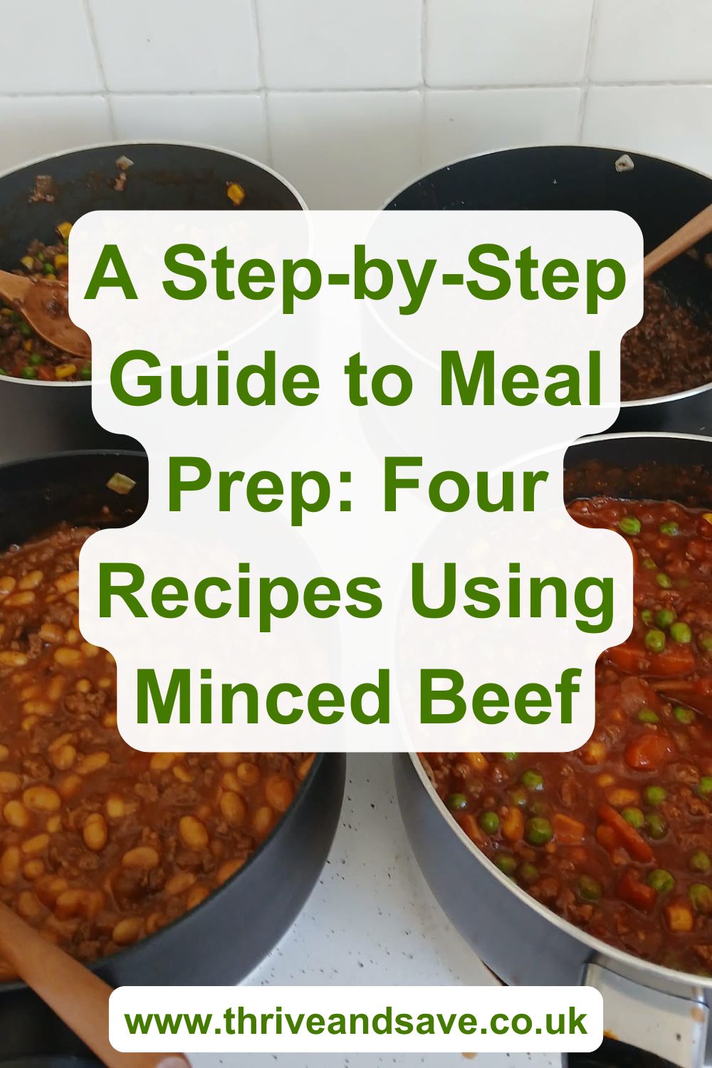 prepping minced beef meals
