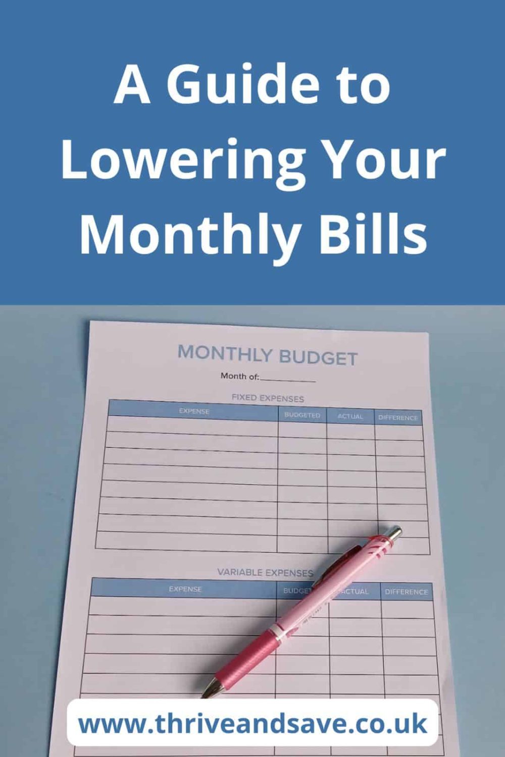 Lowering Your Monthly Bills