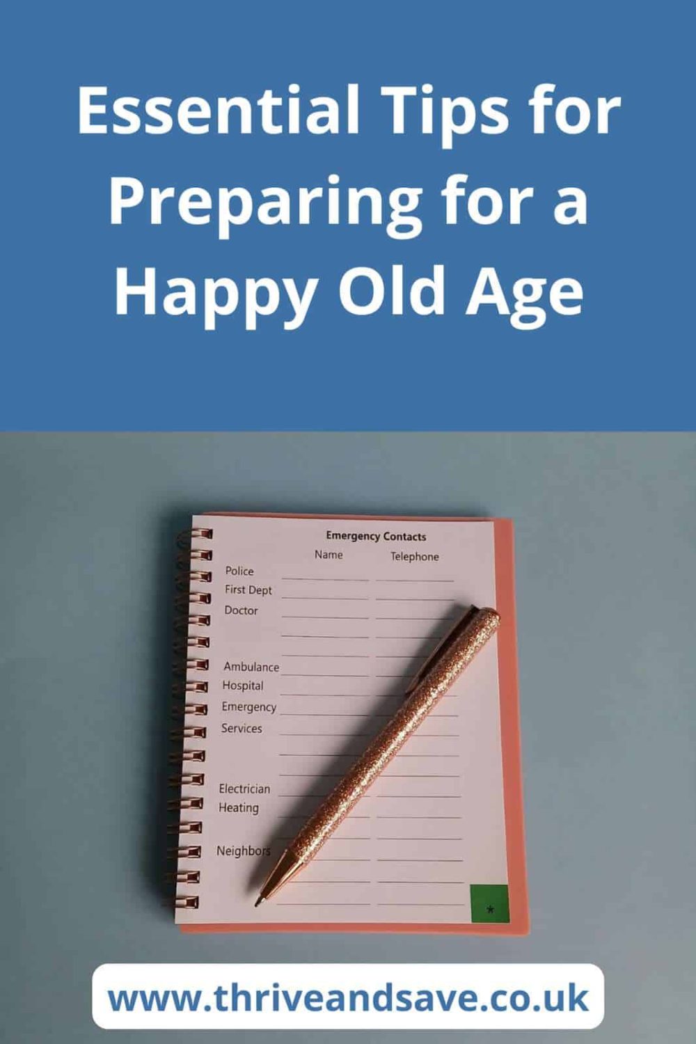 Preparing for old age